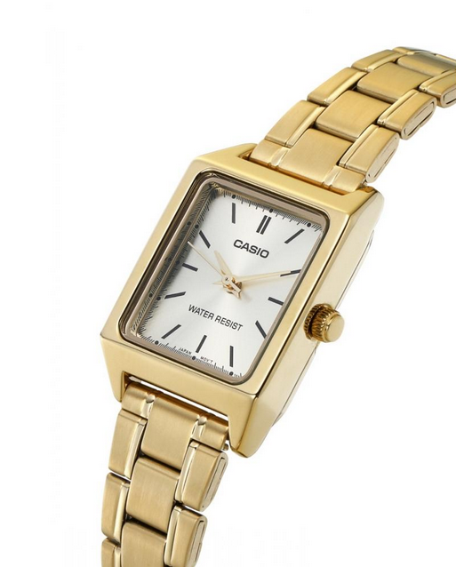 Casio LTP-V007G-9E – Orologio Donna Quarzo, Cassa e Bracciale IP Oro, Vetro Minerale