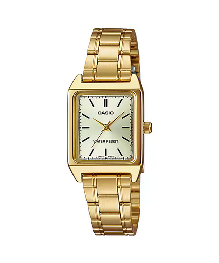 Casio LTP-V007G-9E – Orologio Donna Quarzo, Cassa e Bracciale IP Oro, Vetro Minerale
