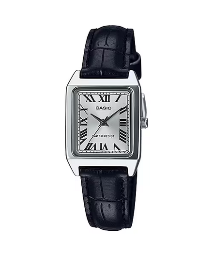 Casio LTP‑V007L‑7B1 vista frontale quadrante bianco numeri romani