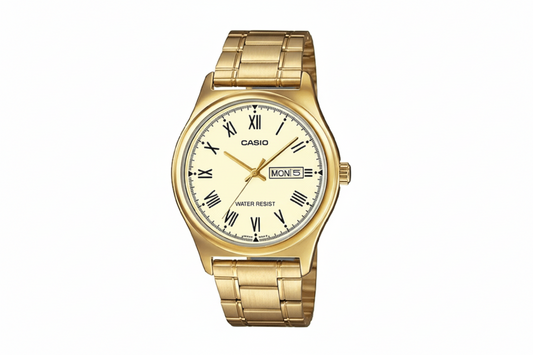 Orologio Casio per uomo economico color oro, modello: MTP-V006G-9B, in offerta quadrante e cinturino colore oro