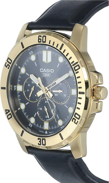 Casio MTP-VD300GL-1E – Orologio Uomo Analogico Oro e Nero