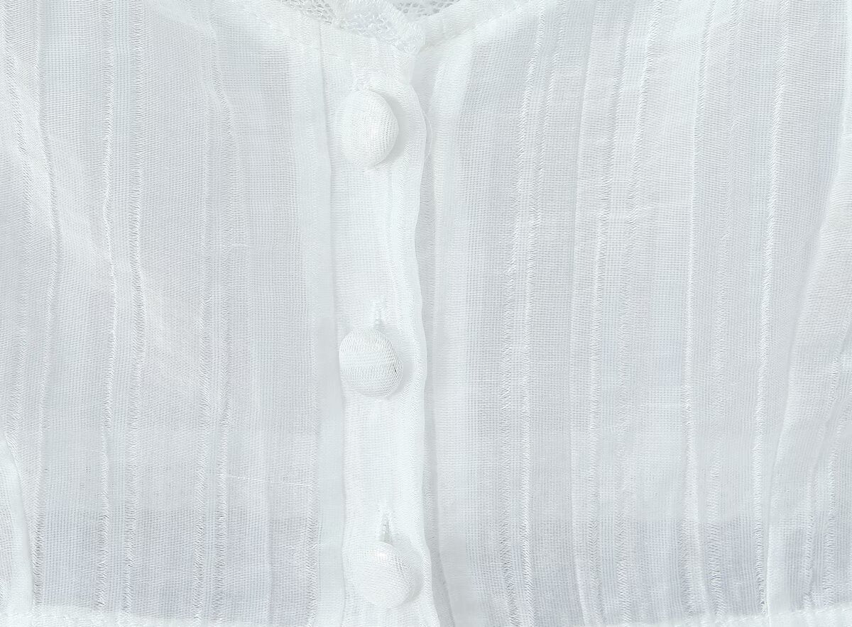 Top donna estivo celeste con spalline sottili e bottoni frontali in cotone e nylon