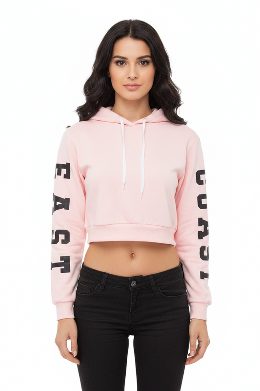 Felpa con cappuccio per donna slim fit di colore rosa, con spedizione gratuita