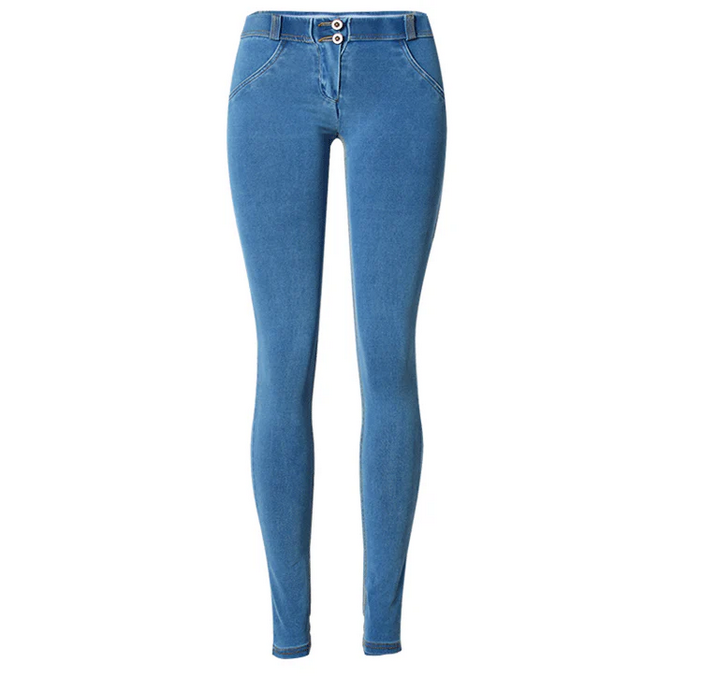 Jeans per donna elasticizzato di colore blu