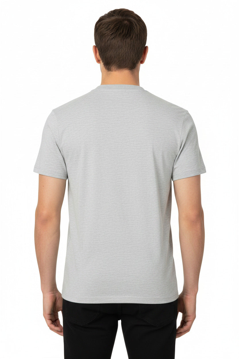 Maglietta estiva per uomo a maniche corte con particolare ricamo frontale