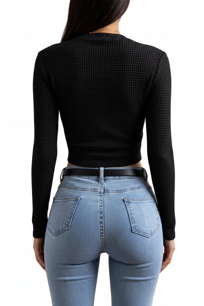 Maglione autunnale leggero a manica lunga per donna