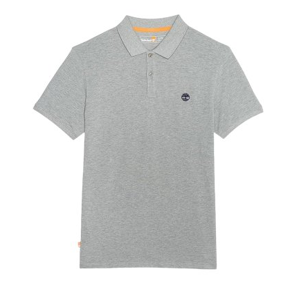Polo della timberland colore grigio in tinta  unica cotone 100%