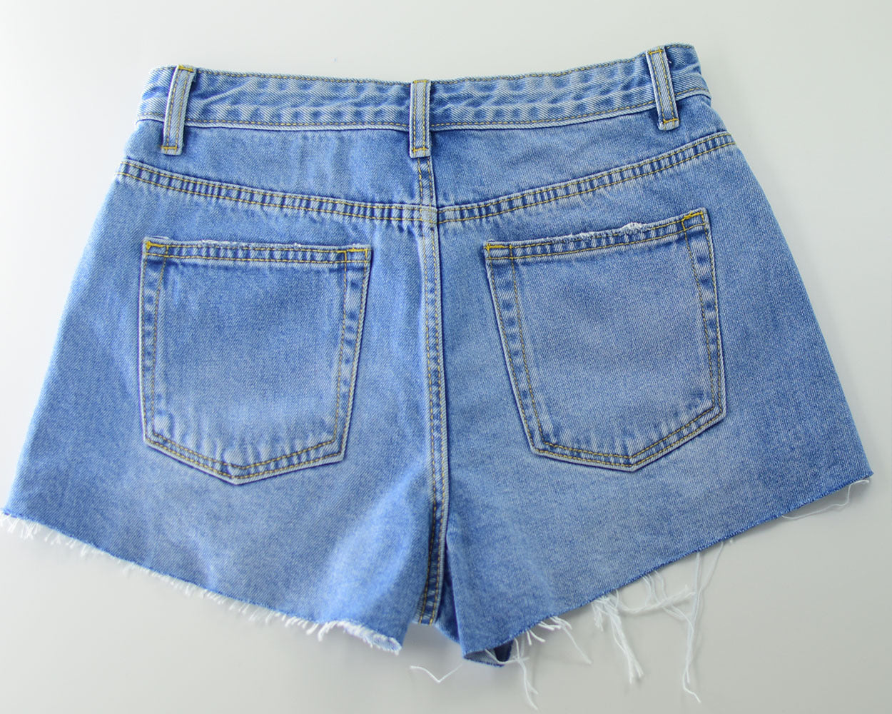 Pantaloncini jeans strappati donna vita alta – stile estivo LowEconomy