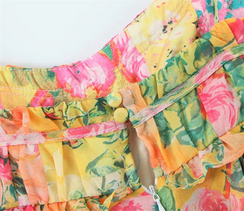 Vestito estivo stile floreale per donna leggro e traspirante, spedizione gratuita