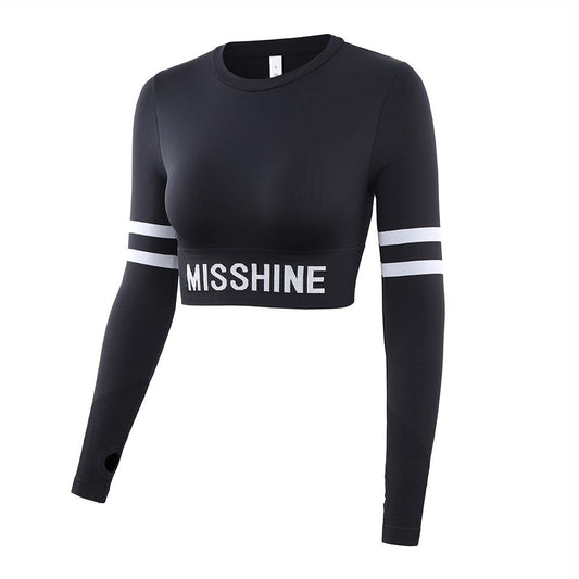 T-shirt corta da donna elasticizzata senza cuciture, comfort e stile