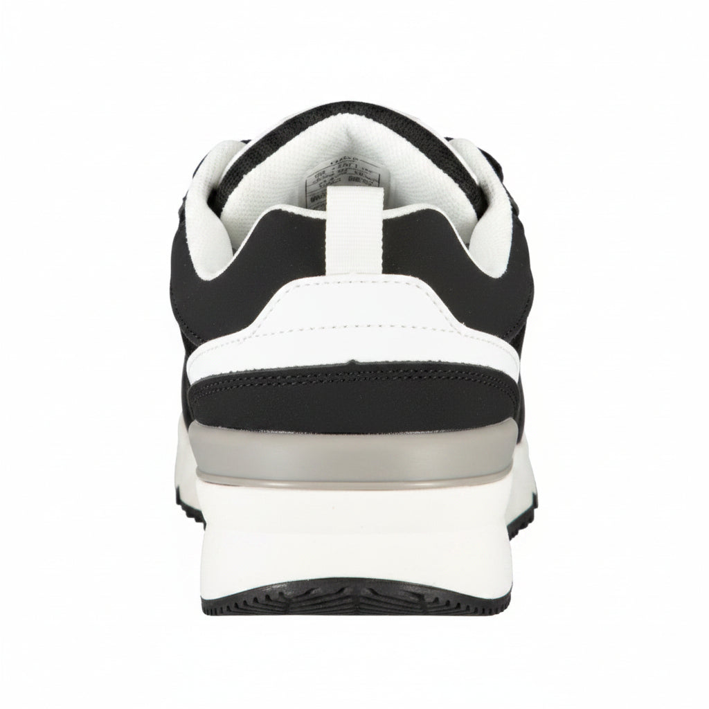 Sneakers uomo U.S. Polo Assn. nere con dettagli a contrasto bianco e grigio