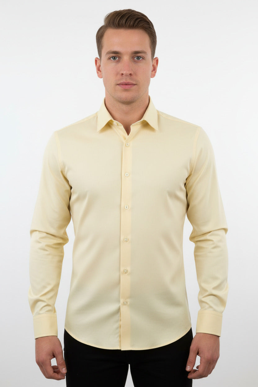 Camicia per uomo classica con bottoni modello slim fit