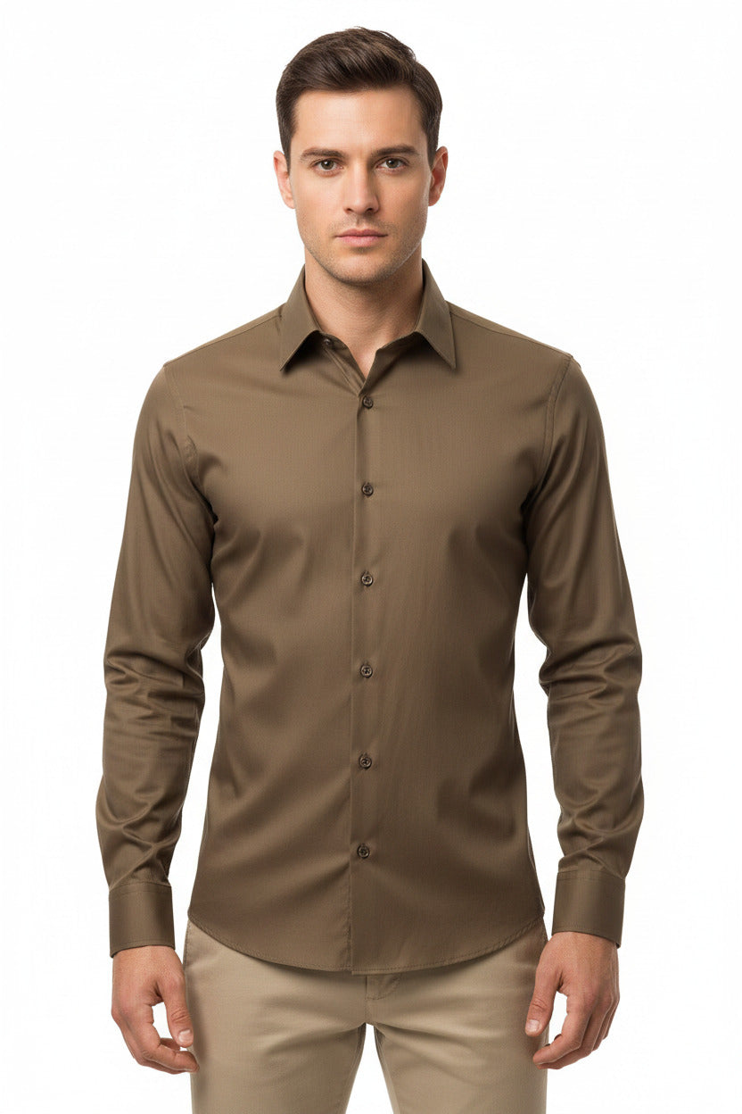 Camicia per uomo classica con bottoni modello slim fit
