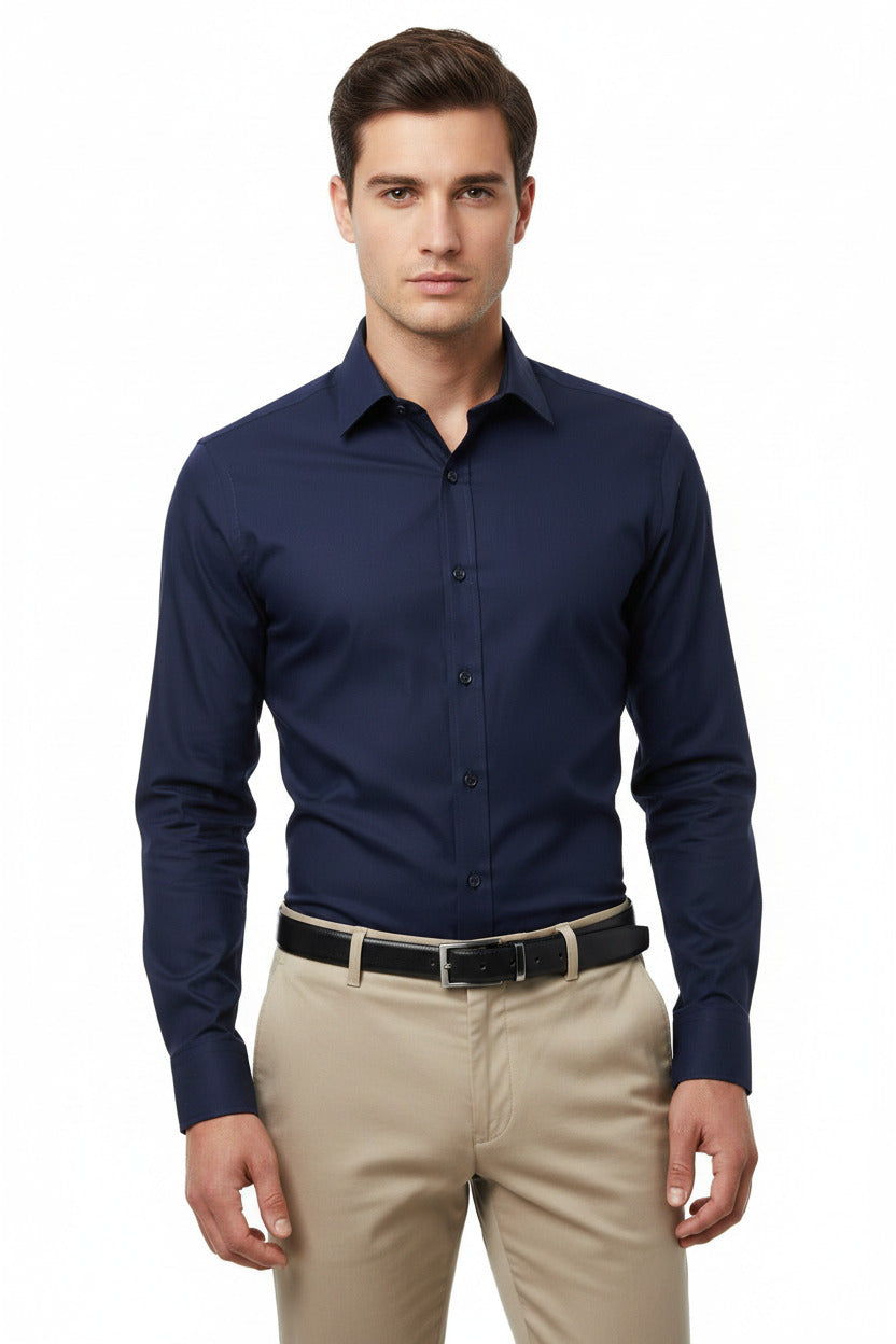 Camicia per uomo classica con bottoni modello slim fit