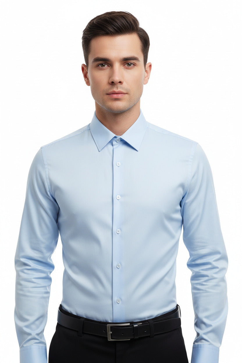 Camicia per uomo classica con bottoni modello slim fit