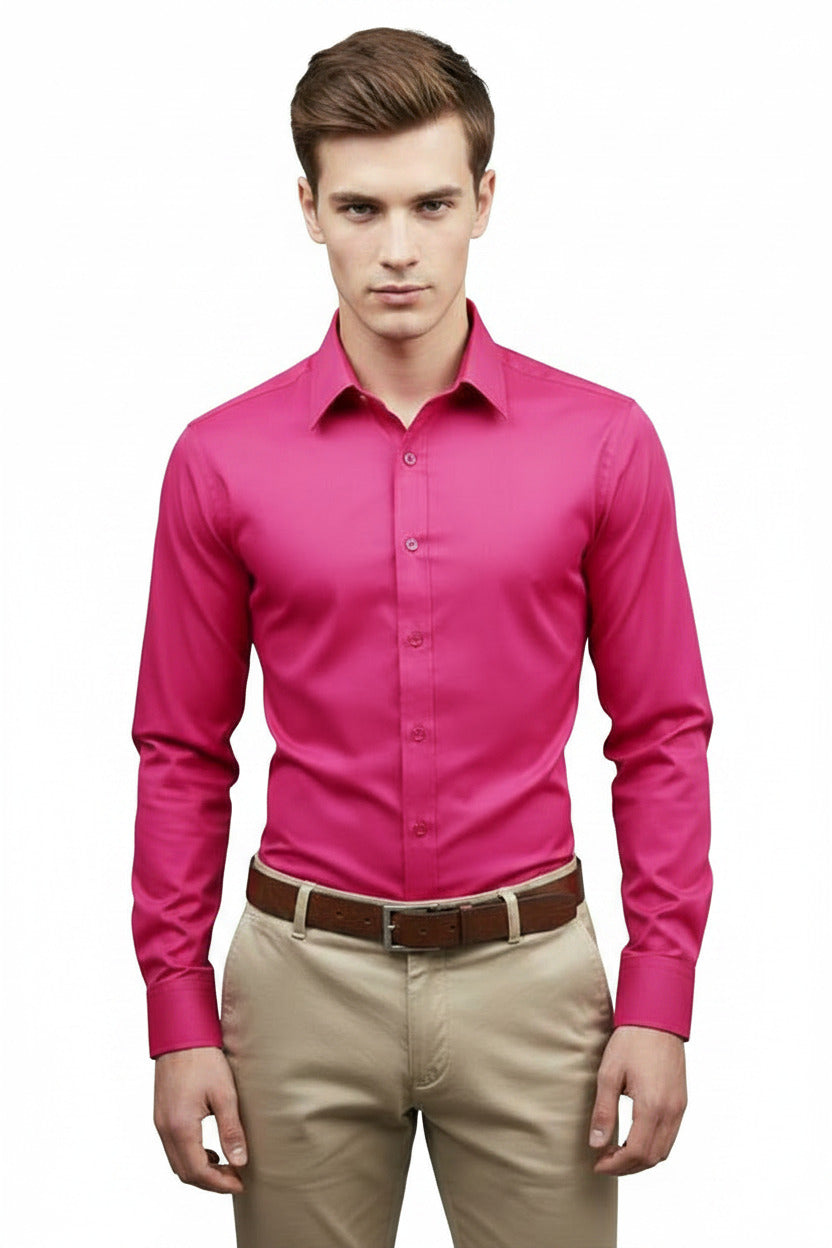 Camicia per uomo classica con bottoni modello slim fit