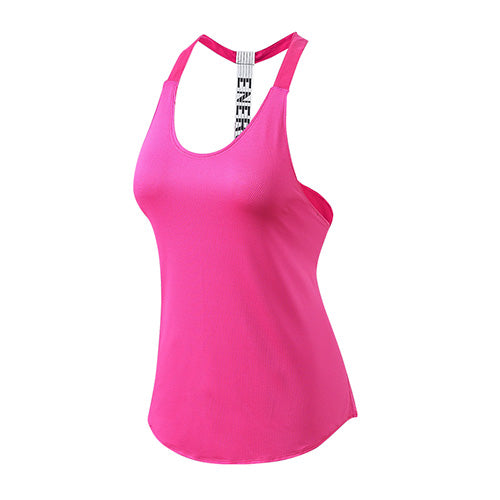 Canotta da yoga donna senza schienale, traspirante, colore rosa