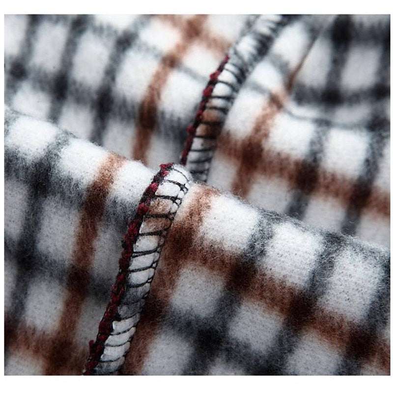 Tessuto morbido caldo a quadri per cardigan autunnale uomo