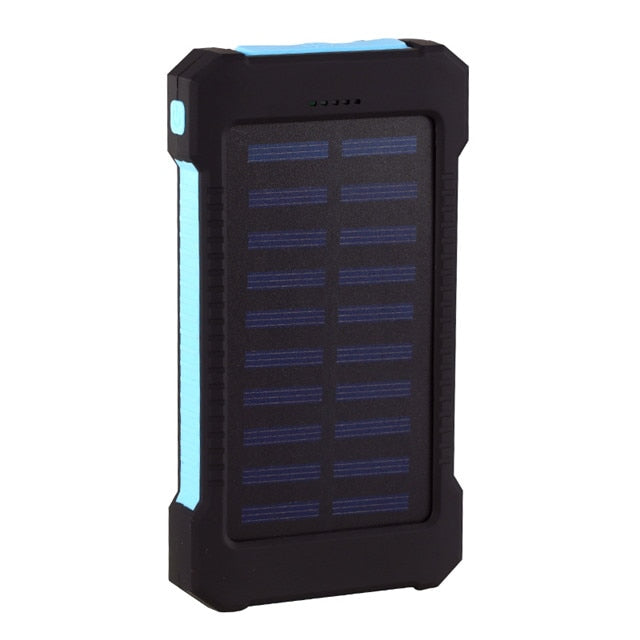 Power bank solare da 20.000 mAh con pannello ad alta efficienza, carica simultanea, ideale per attività all'aperto