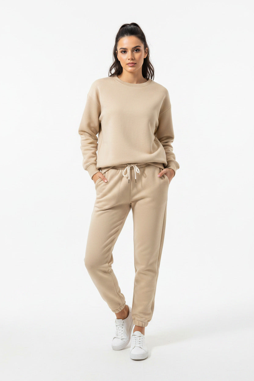Felpe da donna autunno Tute Felpa in pile moda Due pezzi Set casual manica lunga Pantaloni sportivi - Loweconomy