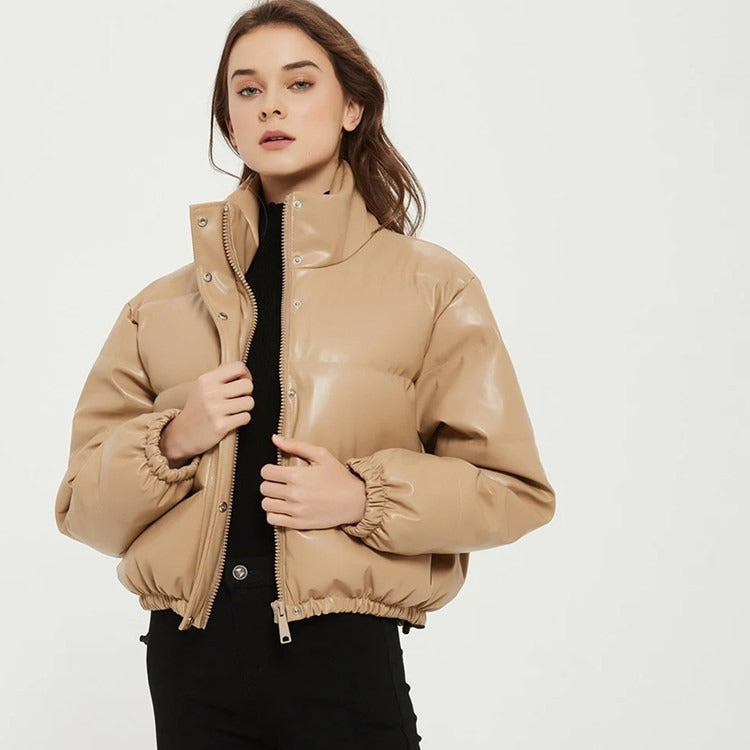 giubbotto imbottito donna comodo con zip, morbido economico