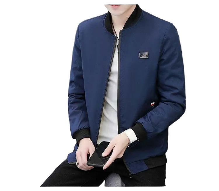 giubbotto uomo cotone primavera slim fit casual elegante