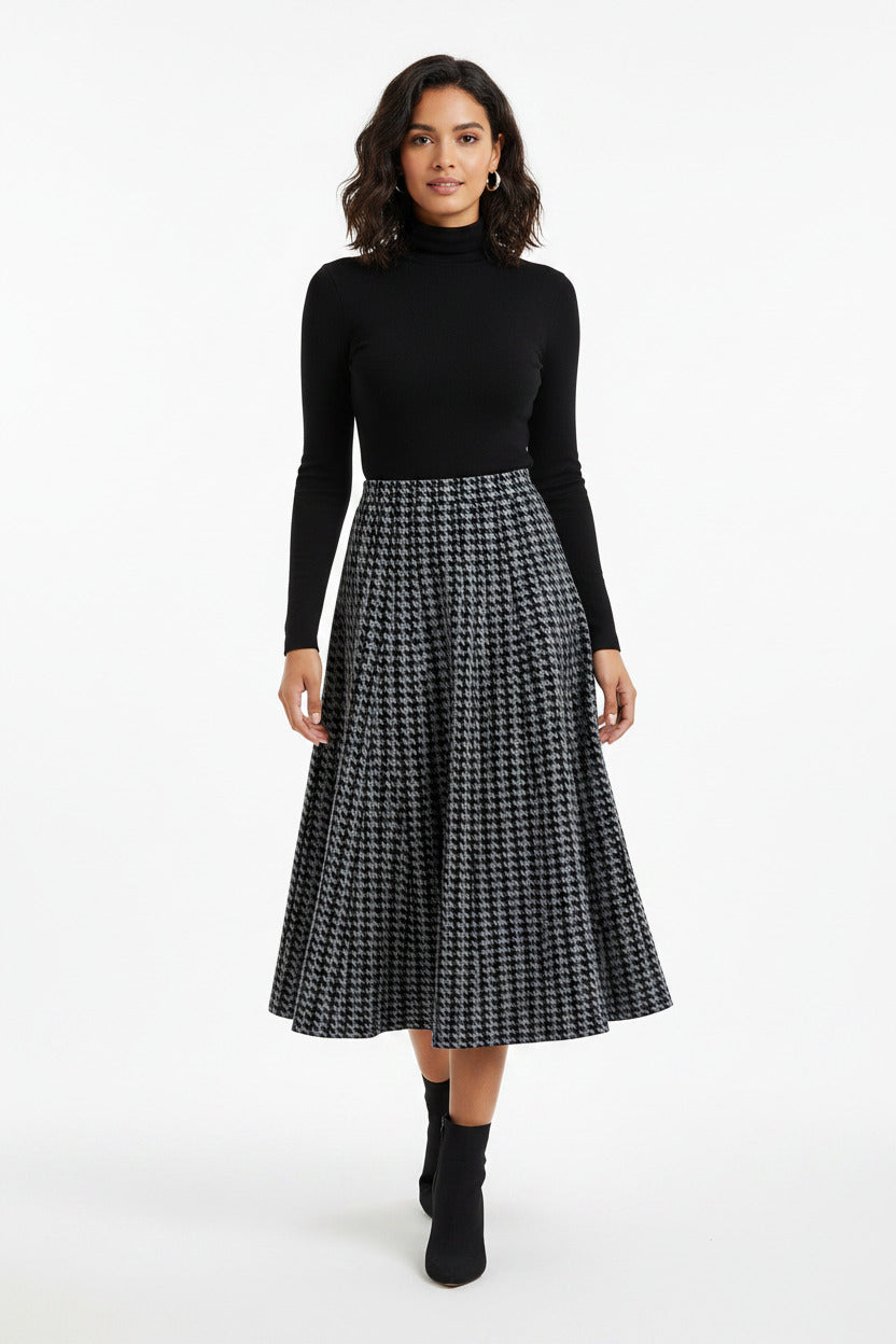 Gonna taglia unica da donna elegante e versatile colore nero