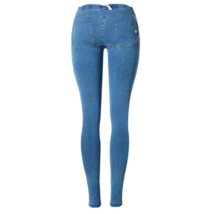Jeans per donna elasticizzato di colore blu