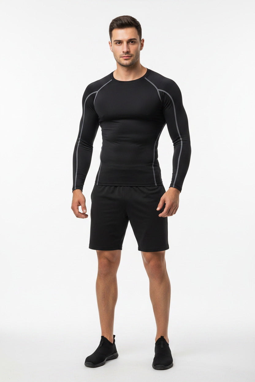 Maglietta sportiva per uomo elasticizzata e traspirante leggera a maniche cortev