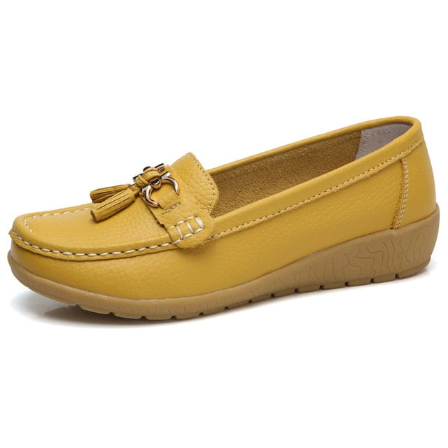 Mocassino per donna slip-in in vera pelle