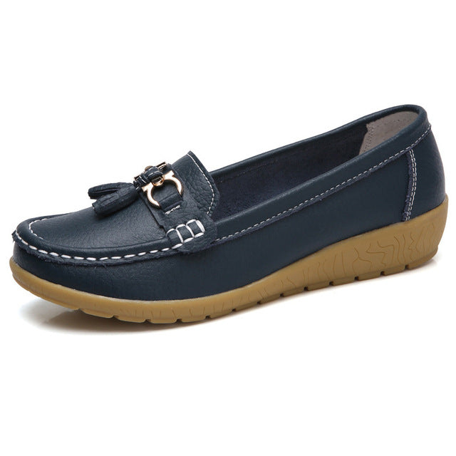 Mocassino per donna slip-in in vera pelle