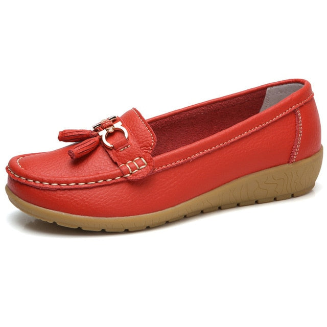 Mocassino per donna slip-in in vera pelle