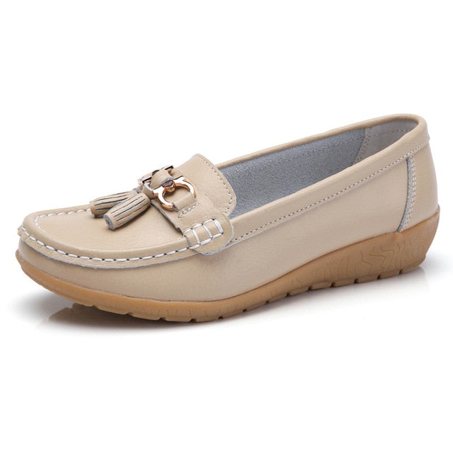 Mocassino per donna slip-in in vera pelle