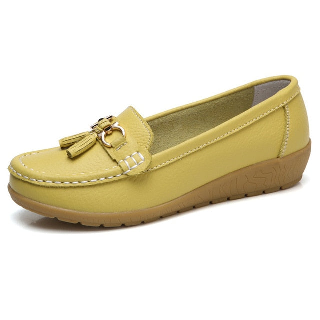 Mocassino per donna slip-in in vera pelle