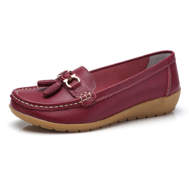 Mocassino per donna slip-in in vera pelle