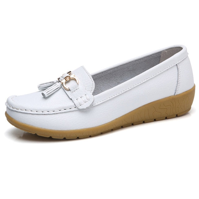 Mocassino per donna slip-in in vera pelle