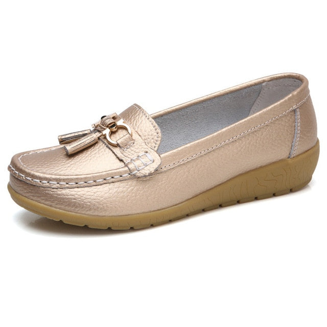 Mocassino per donna slip-in in vera pelle