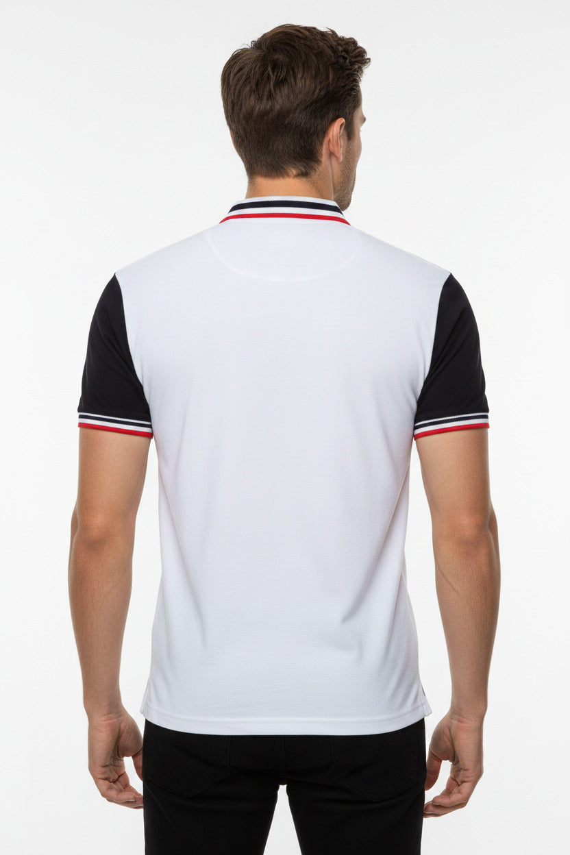 Polo uomo in cotone maniche corte, elegante con bottoni