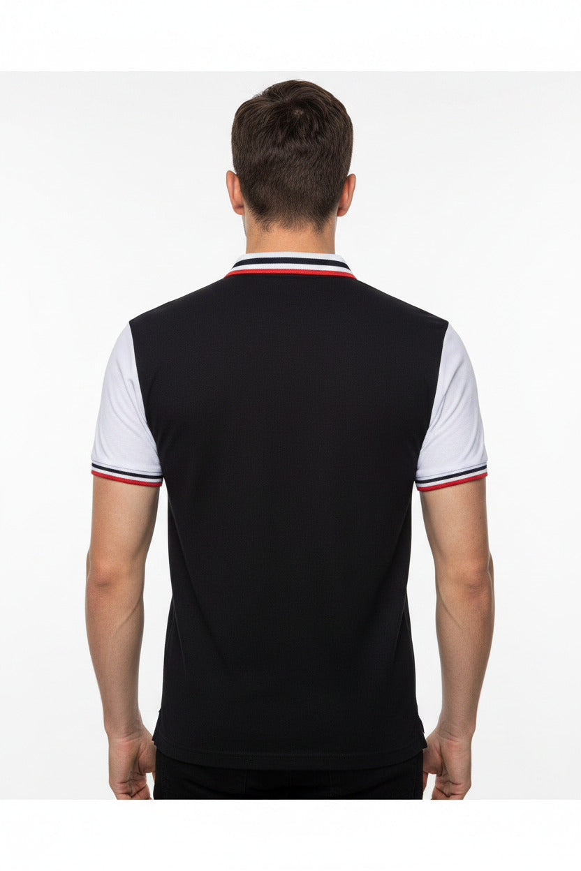 Polo uomo in cotone maniche corte, elegante con bottoni