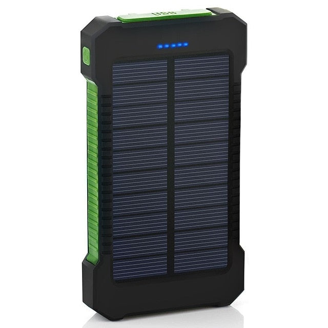 Power bank solare da 20.000 mAh con pannello ad alta efficienza, carica simultanea, ideale per attività all'aperto