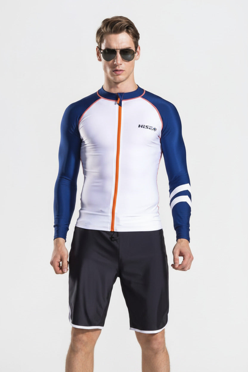 Set completo per il mare surf con pantaloncino e maglietta manica lunga