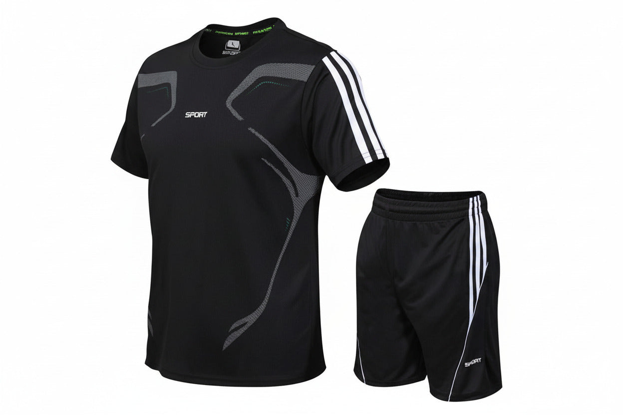 tuta sportiva uomo fitness running allenamento traspirante