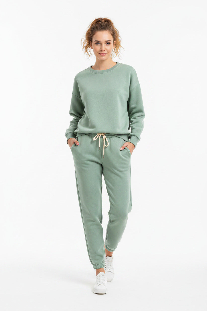Felpe da donna autunno Tute Felpa in pile moda Due pezzi Set casual manica lunga Pantaloni sportivi - Loweconomy
