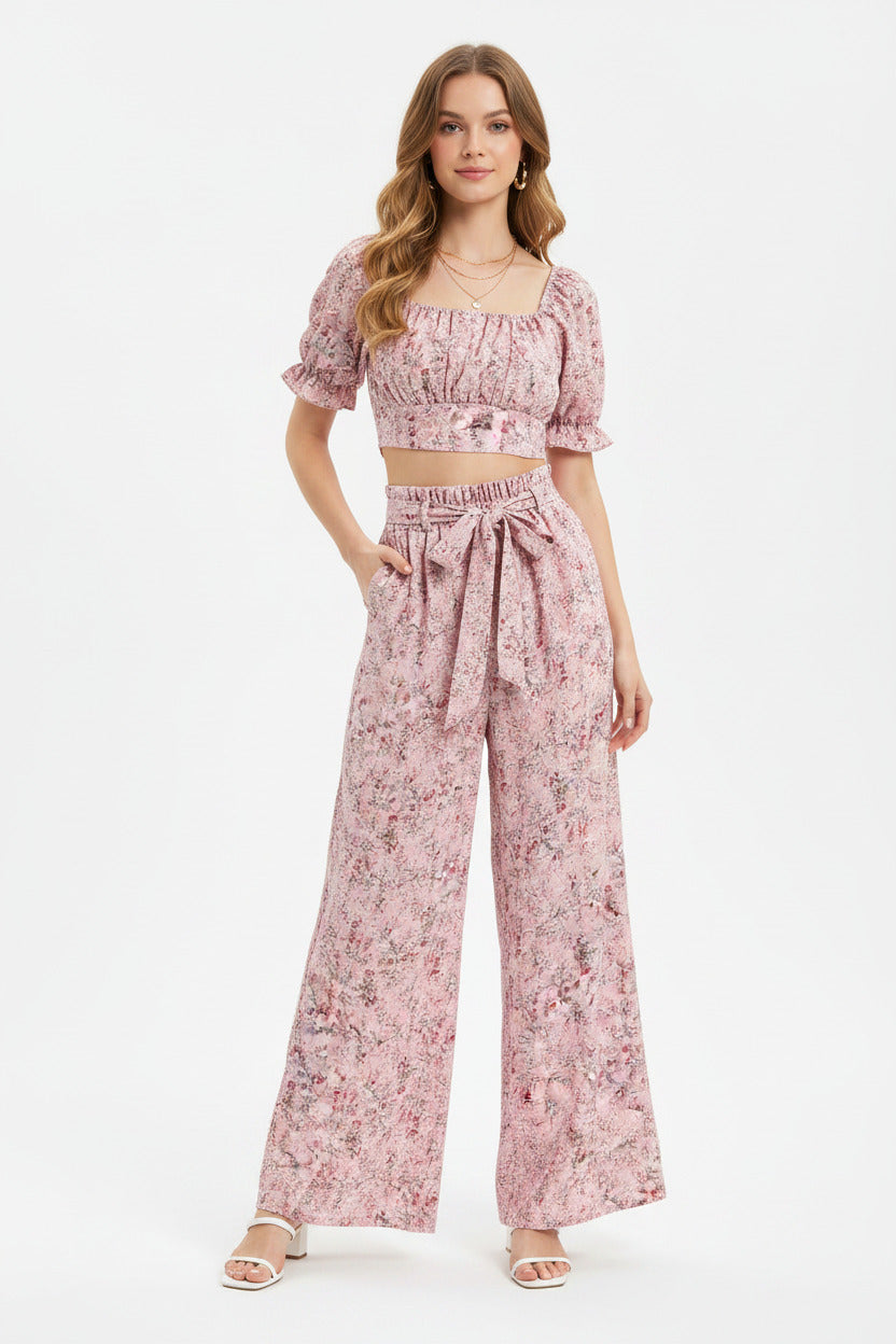 Vestito due pezzi estivo per donna stile floreale, con spedizione gratuita