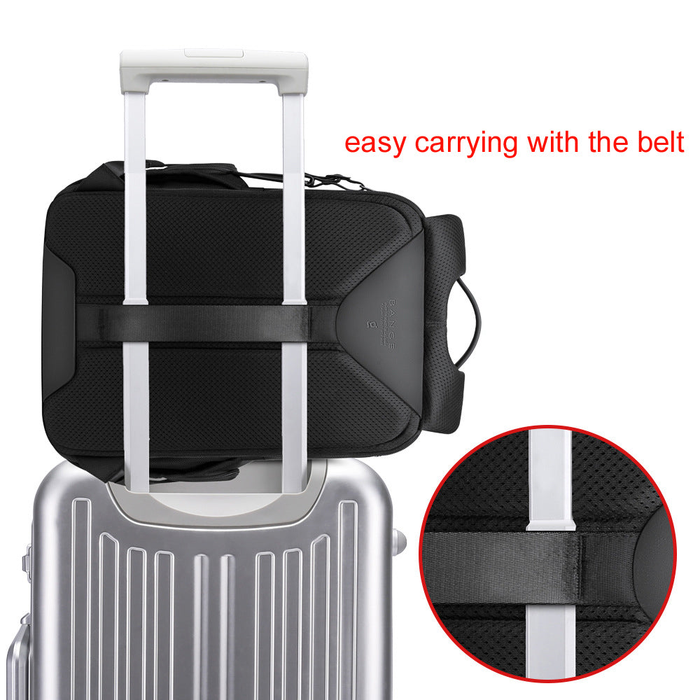 Zaino da viaggio da uomo impermeabile in tessuto tecnico, elegante e resistente