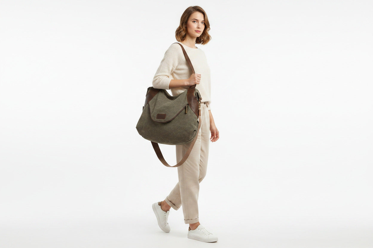 Borsa donna casual capiente, economica, resistente a tracolla adatta per uso quotidiano