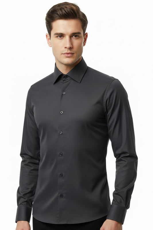 Camicia per uomo classica con bottoni modello slim fit