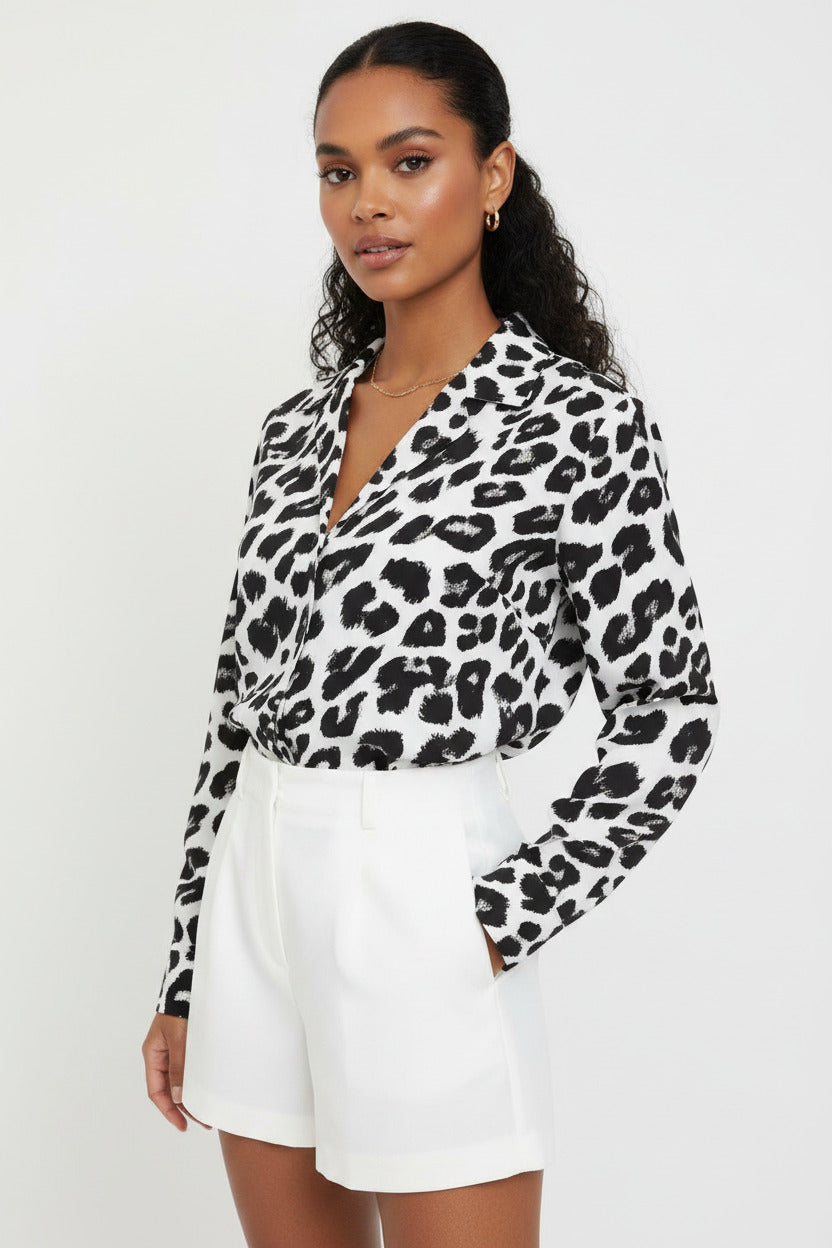 Camicia per donna maniche lunghe elegante con bottoni
