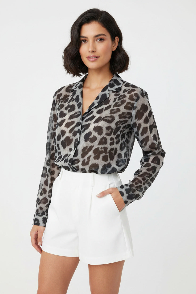 Camicia per donna maniche lunghe elegante con bottoni