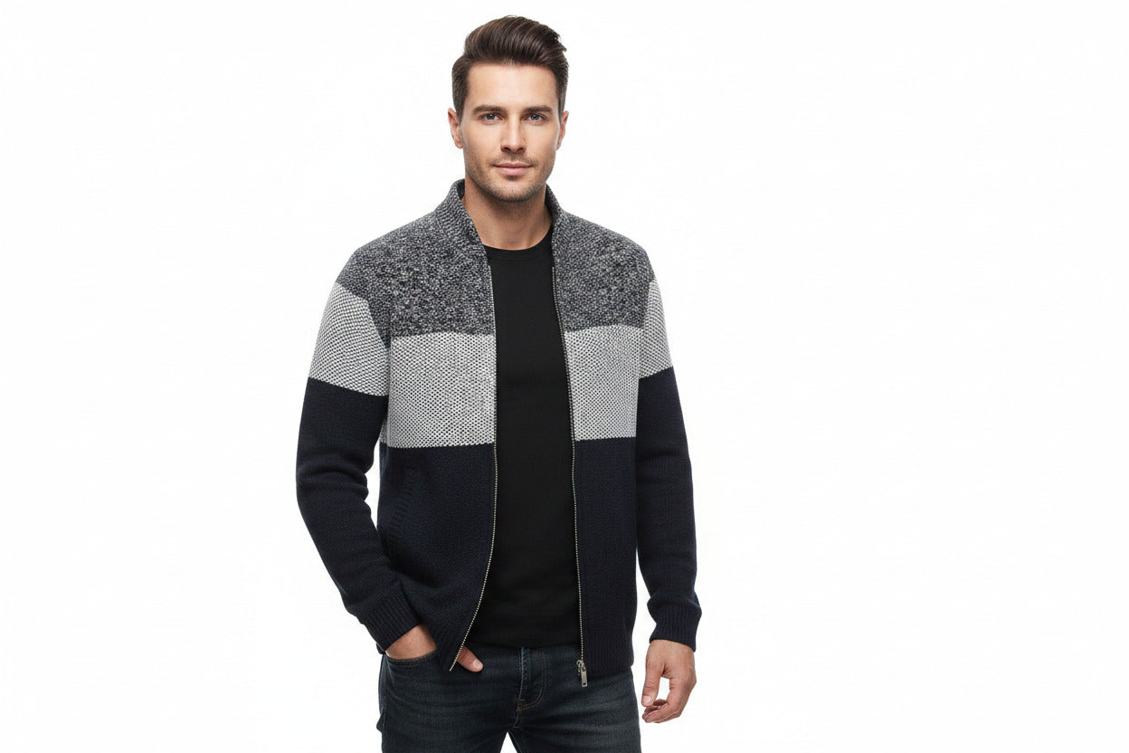 Cardigan autunnale uomo, economico, rivestito con tessuto morbido